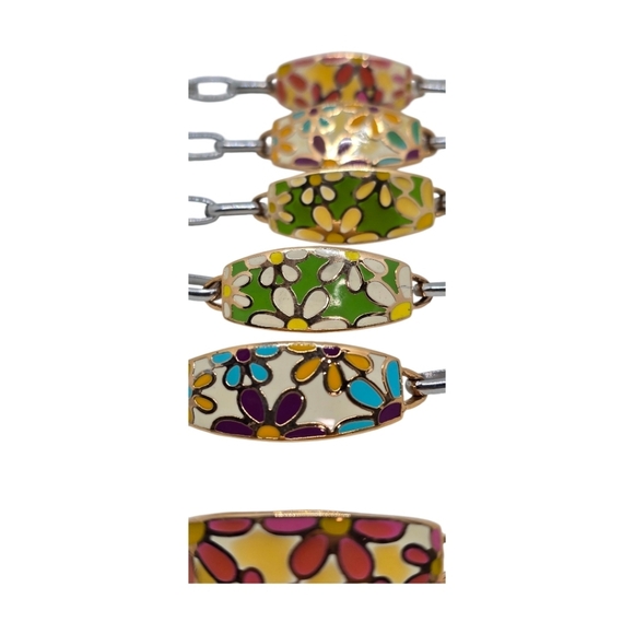 LOT OF 7 PIECES Floral Enamel Bracelet - Picture 5 of 11